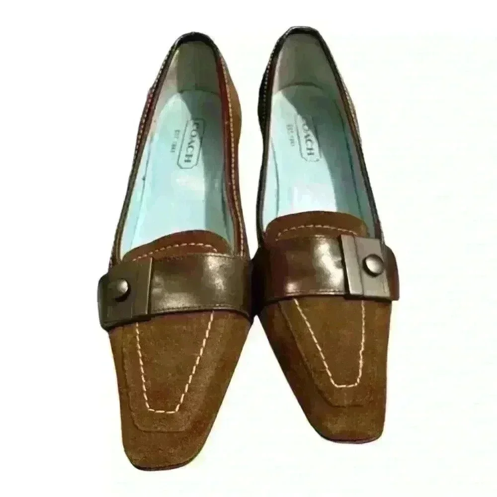 Coach Hailey Low Heel Brown Suede, size 5.5
